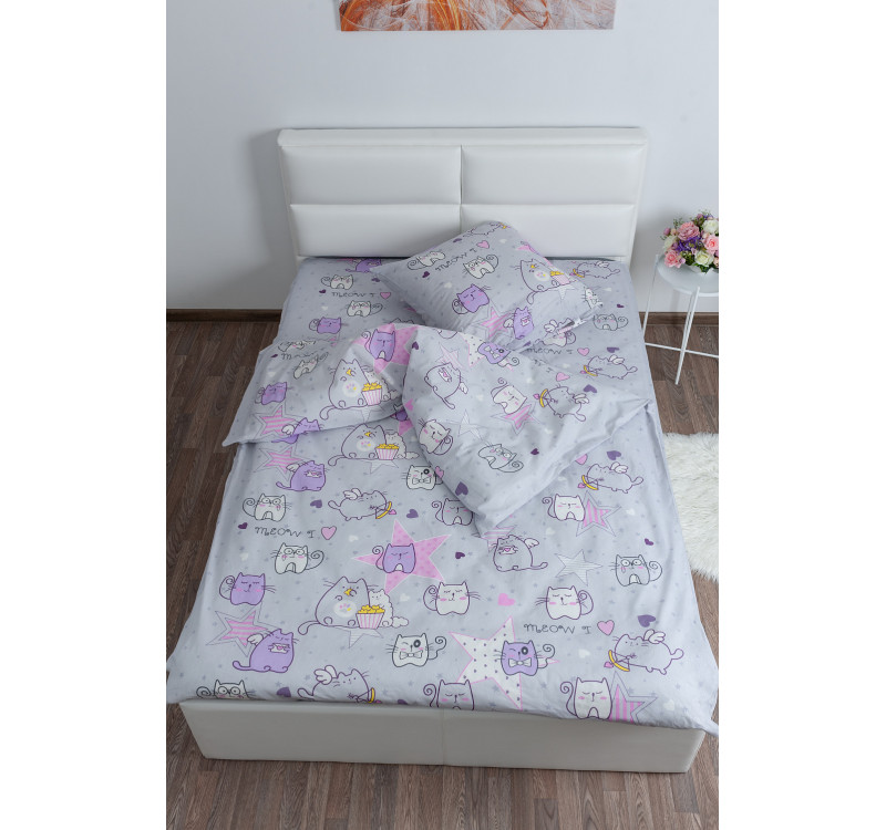 Бязь детская 150 см 120 г/м2 svk Мяу - Мяу 11556-1 