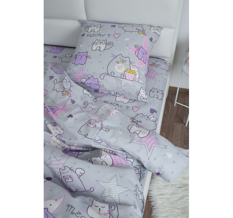 Бязь детская 150 см 120 г/м2 svk Мяу - Мяу 11556-1 