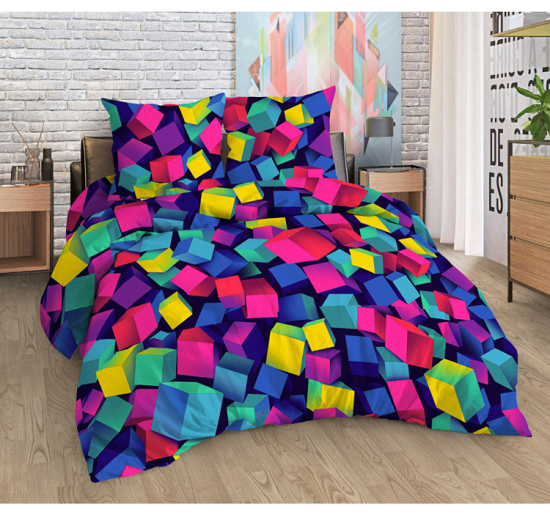 Бязь детская 150 см 120 г/м2 svk Кубы 12590-1 