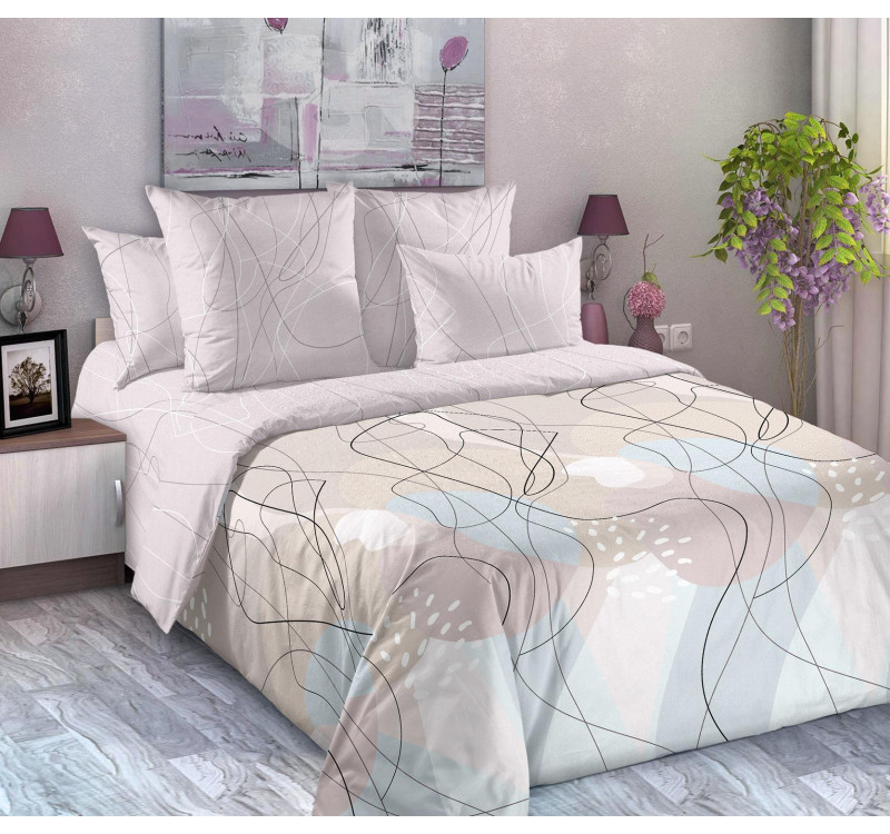 Ткань Перкаль 220 см 110 г/м2 рис.660881 Абстракция основной 1