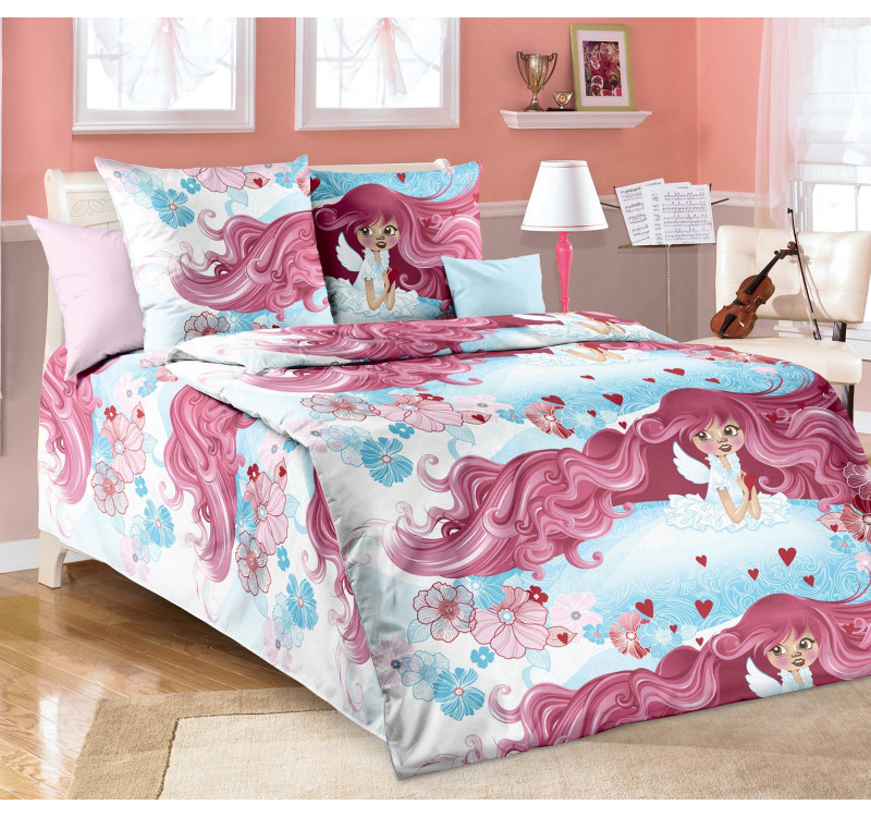 Ткань Перкаль 150 см 110 г/м2 рис.661141 Светлый ангел 1