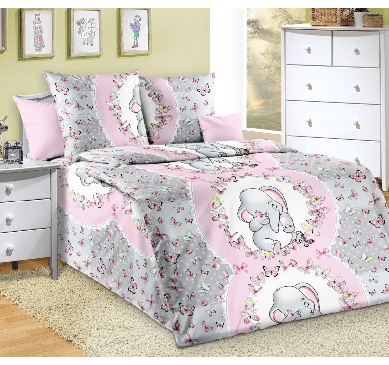 Ткань Перкаль 150 см 110 г/м2 рис.663841 Доброе утро 1