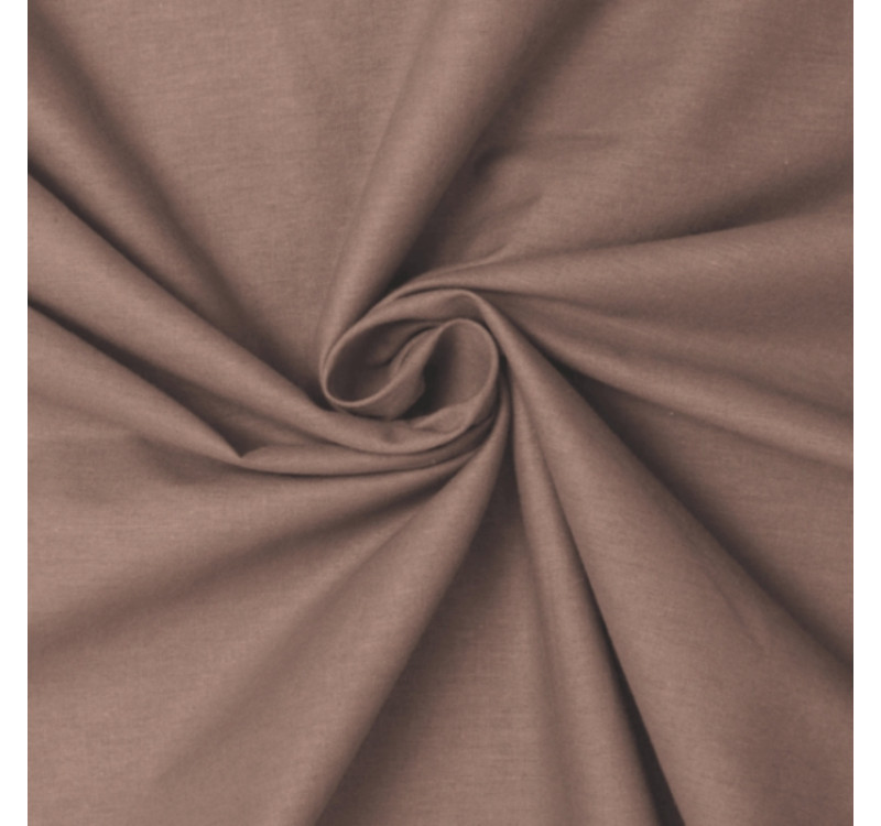Поплин однотонный 220 см 110 г/м2 мокко