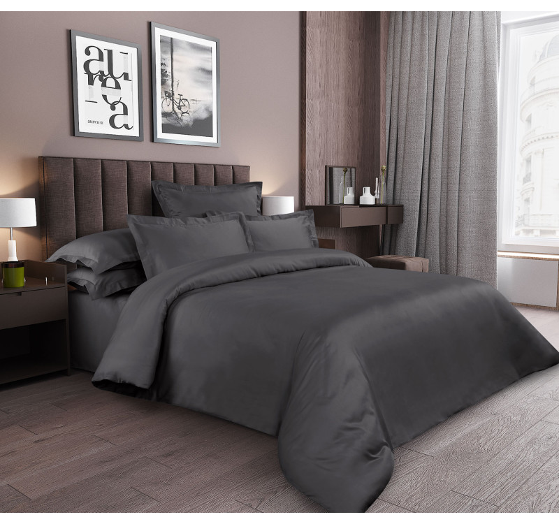 Ткань Сатин 250 см 120г/м2 рис.8620413 Графитовый