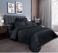 Ткань Сатин 250 см 120г/м2 рис.8666113 Черный