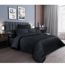 Ткань Сатин 250 см 120г/м2 рис.8666113 Черный