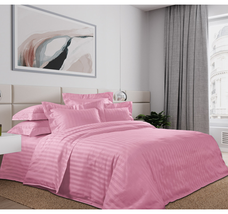 Ткань Сатин 250 см 120г/м2 рис.860274 Розовый