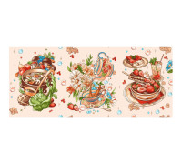 Ткань Рогожка 150 см наб арт. 904 29342-1 Вкусности