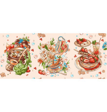 Ткань Рогожка 150 см наб арт. 904 29342-1 Вкусности