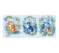 Ткань Рогожка 150 см наб арт. 904 29352-1 Декоративные котики