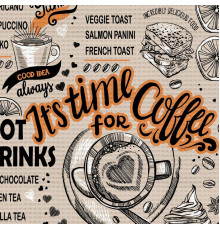 Ткань Полотно вафельное 50 см наб 62001-1 Time coffee