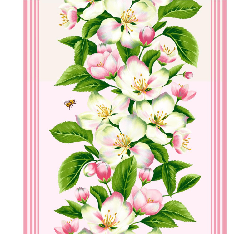 Ткань Полотно вафельное 50 см наб 29432-1 Цветочный вернисаж 