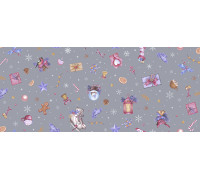 Ткань Вафельное полотно 150 см 165 г /м2 рис.660542 Колядки 2