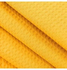 Вафельное полотно 150 см 240 г/м2 клетка 7*7 желтый 121EA11
