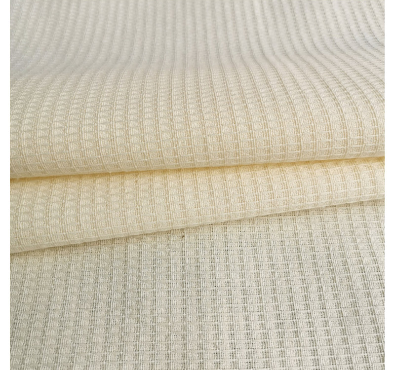 Ткань Вафельное полотно 150 см, 155 г/м2, Гладкокрашеная цвет Ваниль 